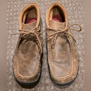 Twisted X Tan Leather Loafers Size 3 1/2M